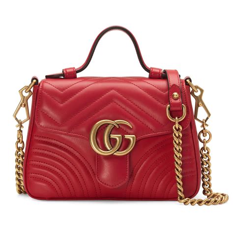 gucci red marmont bag small|Gucci Marmont shoulder bag red.